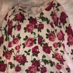 Forever 21 Floral Cardigan